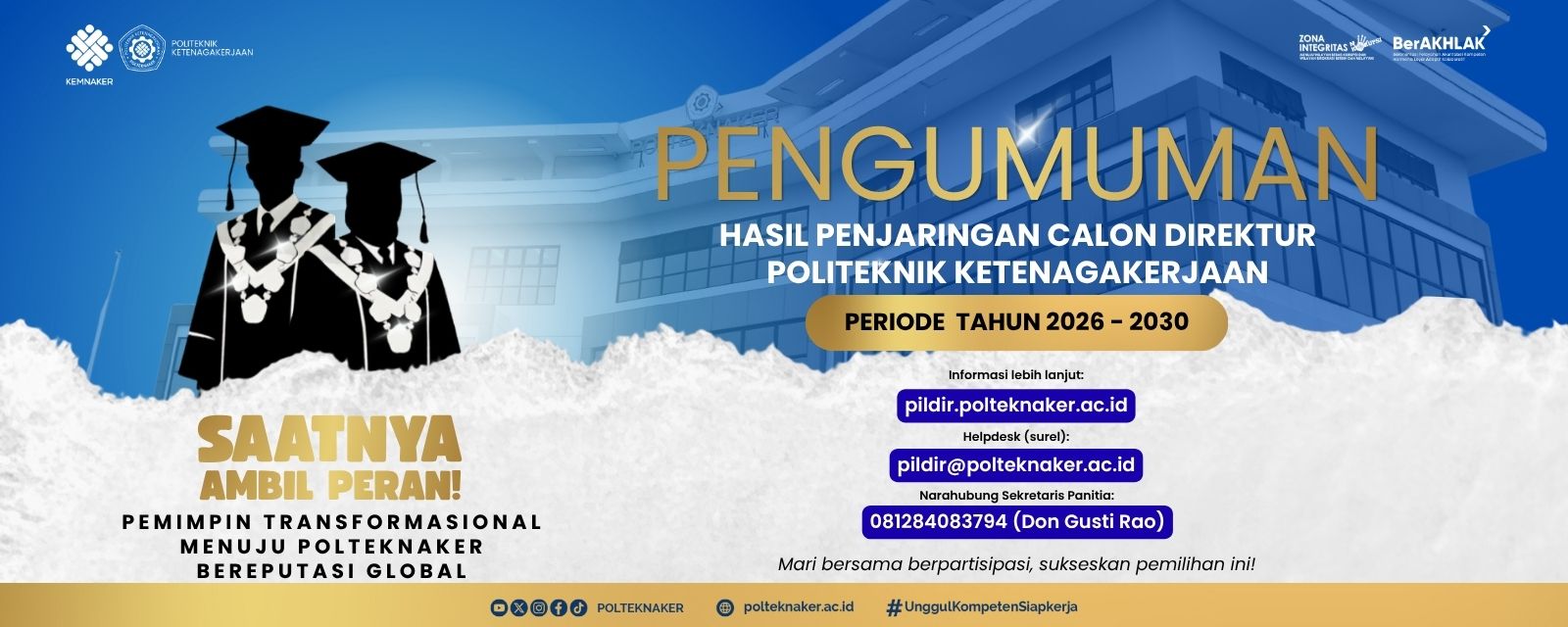 Header Calon Direktur Polteknaker