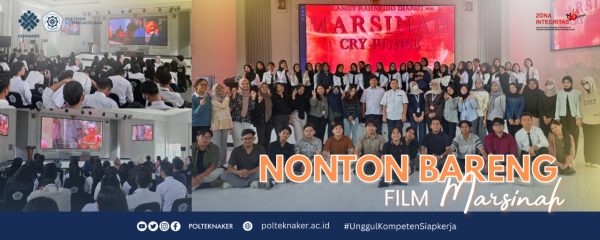 Peringati Hari Pahlawan, Mahasiswa Polteknaker  Nonton Bareng Film Marsinah